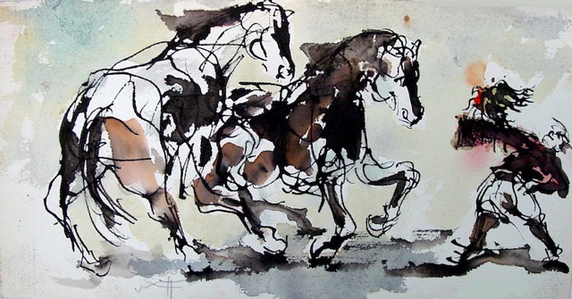 17x30 cm, Ink,watercolor/paper