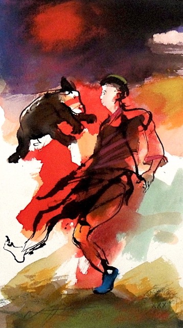 30x15 cm, pastel, watercolor/paper